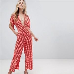 Faithfull The Brand Gingham Jumpsuit